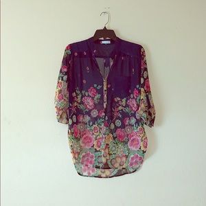 Floral Sheer Blouse
